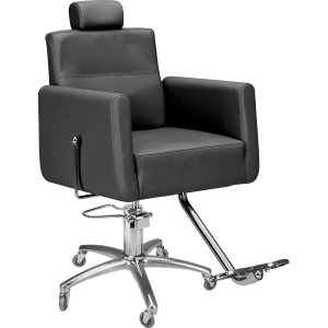 FOTEL BARBERSKI RAY 01 CZARNY/PAKTA KÓŁKA (48H)