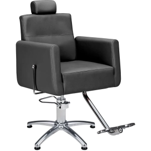 FOTEL BARBERSKI RAY 01 CZARNY/PAKTA STOPKI CZARNE (48H)