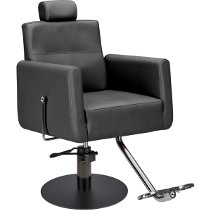FOTEL BARBERSKI RAY C1 CZARNY/DYSK CZARNY (48H)