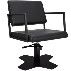 FOTEL FRYZJERSKI LOFT C1 P-7/CROSS CZARNY (48H)